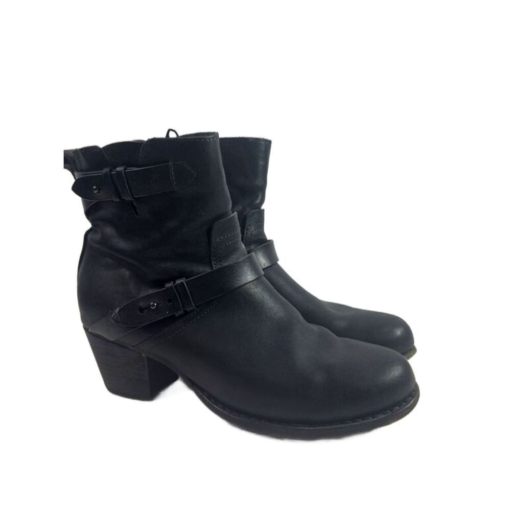 Rag & Bone Harper Moto Black Leather Women's Ankle Boots